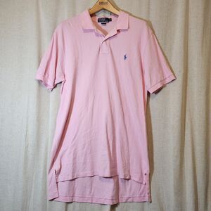 Polo by Ralph Lauren Men's Pink Polo Shirt XL And Extra Long *Small Flaws*